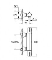 TERMOSTATICA DUCHA 800 GROHE